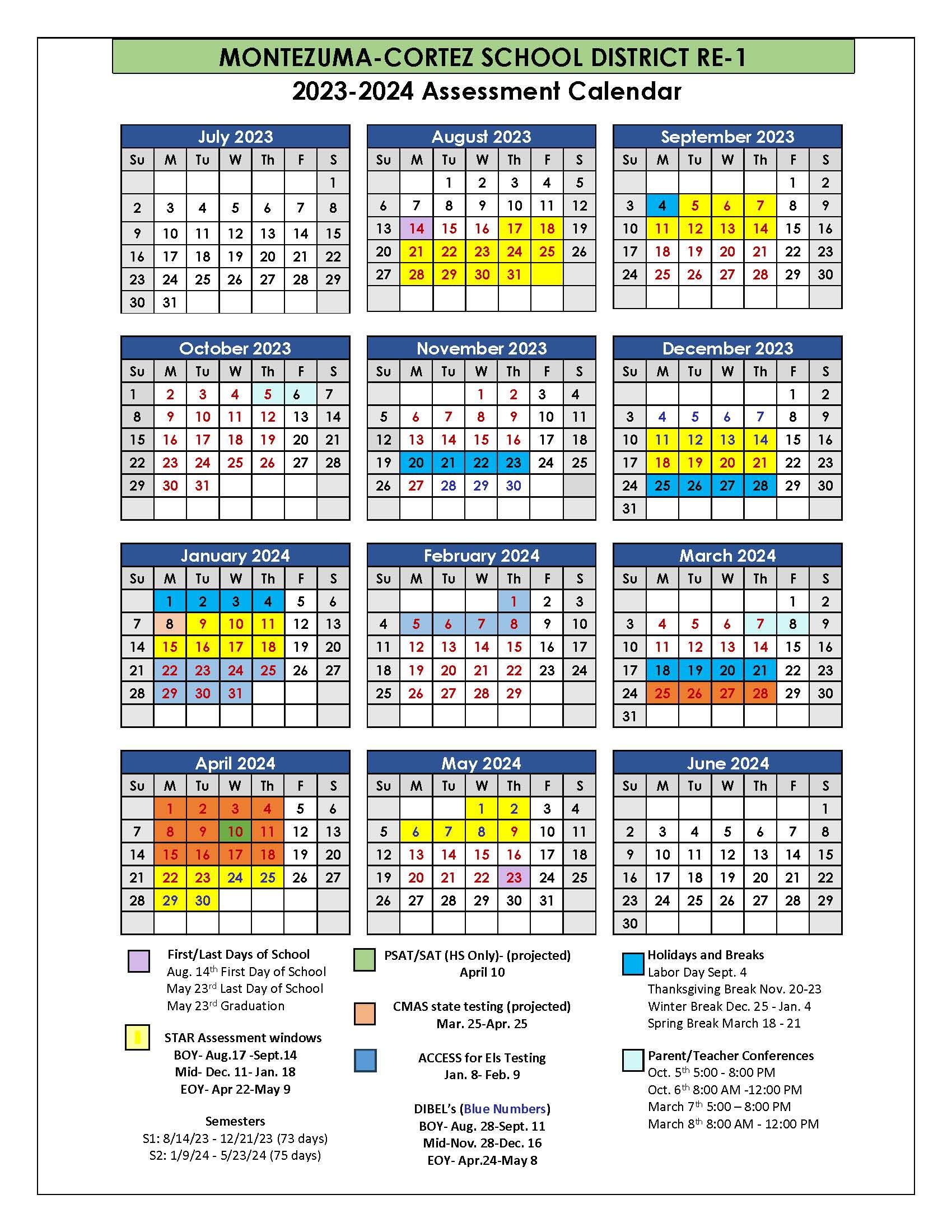 2020-21 Assessment Calendar image